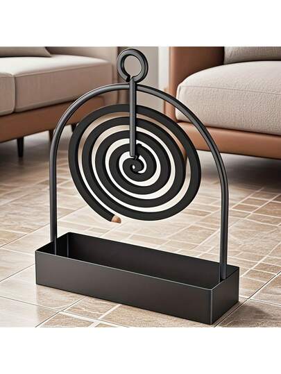 金属蚊香/香盘，适用于悬挂蚊香或檀香，可用于装饰客厅/卧室及户外露营。