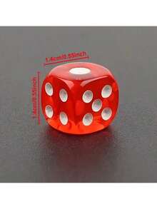 1 caja/3 cajas, Juego de 9 dados transparentes de 14mm en caja - Ver 5