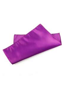 ZLQ&GOU Conjunto de gravata de cetim masculina de 2 peças, gravata roxa premium e lenço de bolso, ideal para eventos de negócios, acessórios e festivais. - Roxa - Ver 4