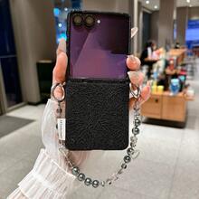 1pc Foldable Lace Side Buckle Phone Case With Lanyard & Wrist Strap, Portable Protective Cover Compatible With Samsung Galaxy Z Flip7, Z FE, Z Flip6, RAZR 50/50 Ultra, RAZR 60/60 Ultra - Multicolor - View 34