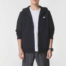 Skechers Hooded Jacket/Outerwear, Knit, Unisex Gym/Sports Wear P225U132-03K8 - Smoky Black - View 1