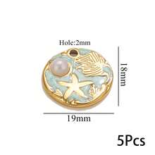 1/5pcs Lot Stainless Steel Charms Oval Dolphin Enamel Fish Charm Jewelry Making Materials For DIY Earring Pendant Supplies Crafts - Yellow Gold - View 8