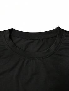 Camiseta De Mujer De Estilo Deportivo Casual Para Primavera, Verano Y Otoño, Con Estampado De La Virgen María Sosteniendo A Jesús Con Flores Y Follaje Azules De Pascua, Suave Y Cómoda, De Cuello Redondo Y Manga Corta, Disponible En Tallas S-XXL - [Oscuro] - Ver 3