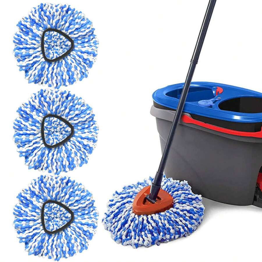[ 3/5 Pack ] Mop Replace Heads For O-Ceda RinseClean(2 Tank System ONLY),Spin Mop Replacement Head Easy Cleaning Microfiber Replacement Machine Washable - 3 CÁI - Xem 1