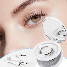 Bộ 2 cặp mi giả từ tính, tự nhiên và chân thực, có keo từ tính, không cần keo dán, có thể tái sử dụng, kèm dụng cụ uốn mi, dễ sử dụng. - màu đen - Xem 3