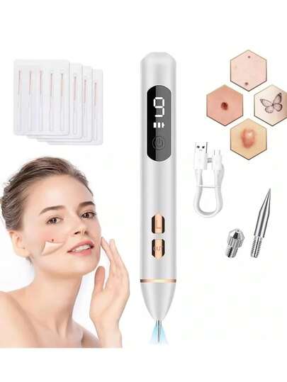 Pluma Quita Verruga, Pecas y Lunares-. D-02 9 Niveles, LCD, Batería USB