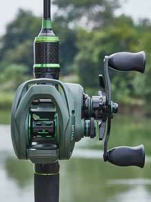 BILLINGS Carrete de pesca de casting, carrete de casting ultraligero de 6 oz, súper suave con arrastre máximo de 8 kg, relación de engranajes 7.2:1 y sistema de frenado magnético, para principiantes y todos los niveles - Verde - Ver 9