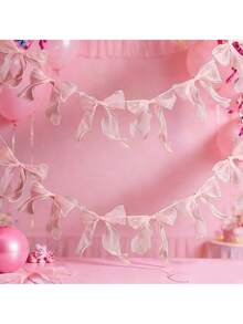12pcs Bow Decor DIY Accessories, Suitable For Birthday Party, Valentine's Day, Wedding Party Backdrop, Holiday Party Decorations - Bow - View 2