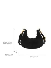 Retro Matte Solid Color Handbag, Fashionable High-End Dumpling Shape Top Handle Bag, Niche Crossbody Bag - Black - View 9
