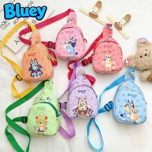 1 chiếc túi đeo chéo hình hoạt hình Bluey, túi đeo ngực hình gia đình Bluey dễ thương, túi đeo chéo hoạt hình nhẹ, quà tặng Halloween & Giáng sinh. - Nhiều màu - Xem 2