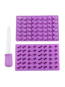1pc Silicone Mold DIY, Silicone Candy Mold With Dropper, Dinosaur, Donut, Small Heart, Cute Bear Shapes, Silicone Mold For Animal Chocolate Gummy Candy - View 14