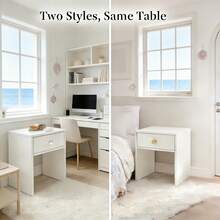 Bedside Table With Storage Drawers, Suitable For The Bedroom, Living Room, Etc. - White - View 3