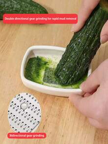 1/2件装塑料手动食物研磨器，精细姜蒜磨碎器/绞碎器 - 白色 - 查看 1