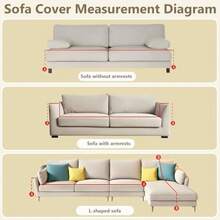 sofás y sofásGugxiom Funda de Sofá Chenille de Doble Cara Fundas de sofá para Perros y Gatos Cubre Salas esquineras en L para sofá de 3/2/1 Cojines Beige 180 * 130cm - Beis - Ver 6
