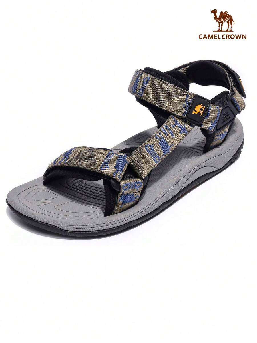 CAMEL CROWN Men's Waterproof Hiking Sandals, With Arch Support, Open Toe Design, Comfortable Outdoor Beach Water Sports Sandals For Summer - Army Green - View 1