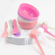 MyAoKuE-Up 3Pcs Facial Mask Bowl Set, Including A Facial Mask Bowl, A Measuring Spoon With Markings, And A Facial Mask Brush. DIY Facial Mask Tool Set. - Multicolor - View 6