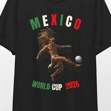 Mexico Aztecs Football Player Tee _ World Cup 2026 Soccer Jersey - màu đen - Xem 1