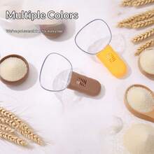 Cuchara de arroz multifuncional con taza y cuchara de medición - Herramienta de cocina, mango ergonómico, diseño a prueba de insectos, medición precisa de arroz, harina, pasta, sopa, granos - Cuchara de plástico resistente, cuchara/escala para mascotas con accesorios de borde y pala (compatible con básculas inteligentes) - Adecuado para cocinas domésticas y comerciales - Disponible en varios colores - Multicolor - Ver 9