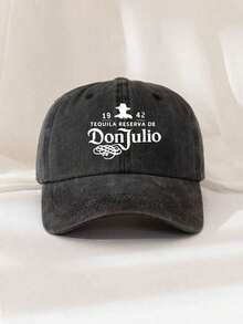 1pc Unisex Letter Print "DONJULIO" Decorative Vintage Washed Baseball Cap, Trucker Cap, Dad Hat, Suitable For Outdoor, Travel, Hiking, Beach - Multicolor - View 5