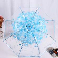 Automatic Umbrella Multipurpose 8 Ribs Fashion Transparent Flower Pattern Folding Travel Umbrella For Daily Stage Performance Blue,Outdoor,Garden,Travel Essentials,Portable Essentials,Beach Essentials,Graduation Season,Commencement,Graduation Ceremony,Graduation Gift,Graduation Present,Graduation Gift,Graduation Present,Congrats Grad,Congratulations Graduate,Valedictorian,Finish School,Graduation Party,Outdoor Essentials,Travel Portable,Hiking Essentials,Camping Essentials,Portable Tools,Summer Essentails,Summer Portable,Umbrella / Compact Umbrella / Travel Umbrella / Windproof Umbrella / Folding Umbrella / Rain Umbrella / Automatic Umbrella / Uv Umbrella / Sun Umbrella / Paraguas / Guarda-Chuva - 多色 - 查看 2