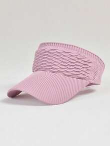 Adjustable Hollow Top Straw Hat, New Fashion Men & Women UV Protection Foldable Wide Brim Sun Hat, Casual Versatile Bohemian Retro Street Elegant Style, Polyester Fabric, Spring/Summer - Multicolor - View 5