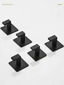 1pc/3pcs Bathroom Adhesive Towel Hooks, Wall Mounted Robe Hanger, No Drilling Required - Multicolor - View 7