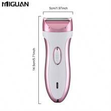 女士电动剃毛器，不锈钢刀片，多功能铝箔剃毛器，USB充电，适用于面部、腋下、手臂、比基尼线、腿部及全身脱毛，电池容量500mAh - 玫瑰金 - 查看 4