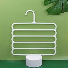 5-Tier Plastic Multifunctional Scarf Holder Rack, Non-Slip Scarf/Shawl Storage Organizer - Multicolor - View 9