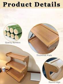 Double/Triple Layer Cup Rack Dining Table Countertop Cup Storage Desktop Tea Cup Water Cup Coffee Cup Tea Set Organization Display Rack, Simple Desktop Cup Rack Rack Multi-Layer Coffee Cup Rack Tea Cup Water Cup Storage Rack Chinese Tea Set Ornaments Rack,Double/Triple Layer Desktop Coffee Station Organizer, Bamboo Wood Countertop Storage Rack For Kitchen, Cups, Spices - 茶色3 - 查看 4