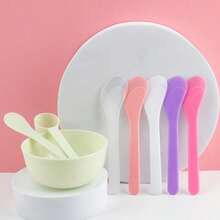 MyAoKuE-Up 3Pcs Facial Mask Bowl Set, Including A Facial Mask Bowl, A Measuring Spoon With Markings, And A Facial Mask Brush. DIY Facial Mask Tool Set. - Multicolor - View 5