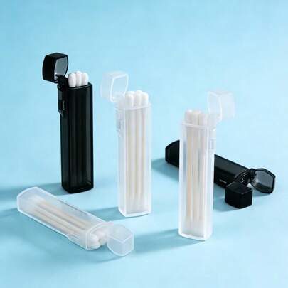 1 pieza Nuevo estuche de almacenamiento minimalista de algodón y palillos, esencial portátil para el hogar y los viajes