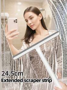 1 pieza Limpiacristales de ventana, raspador de pared para el hogar, herramienta de limpieza para encimeras, raspador de limpieza de cristales - Blanco - Ver 2