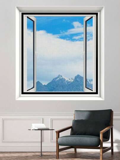 Self-Adhesive Anti-Mosquito Screen Screen Freely Disassembled Window Screen Insect-Proof Sunshade Breathable Balcony Soft Gauze Curtain Encrypted Self-Installed Screen Window