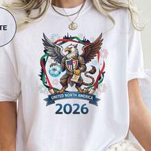 2026 North America Soccer Shirt _ Vintage Griffin Football Tee _ USA Canada Mexico Gift - 白色 - 查看 1