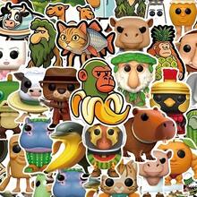 55pcs Italian Style Brain Teaser Stickers, TungTungTungTungTung Sahur Stickers, Creative Funny Abstract Stickers Inspired By "Classic Of Mountains And Seas", Meaning Unclear - 55pcs - View 7