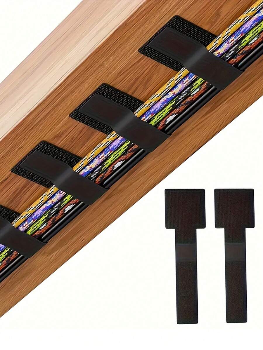 10/1pc Self-Adhesive Strong Cable Ties, Multi-Functional Hook And Loop Cable Ties, Reusable Cable Organizer. Easily Organize Computer/Data Cables/Ropes. An Essential For Office Desktop Cable Management. Suitable For Various Ropes, Effectively Organizes Messy Wires. Durable Clips, Long-Lasting Cable Ties. A Must-Have For Office Professionals. - View 1