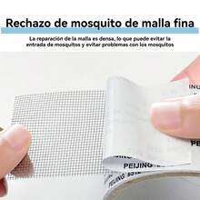 Subsidio para reparación de ventanas con mosquiteras, 1 Rollo De Cinta Reparadora Para Mosquiteros, Telas para Mosquiteros, 200*5cm,  gris - A - Ver 3