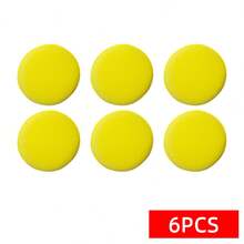 6/12/24PCS Car Waxing Yellow Sponge Polishing Sponge Car Detail Coating Pad Round Superfine Fiber Foam Sponge Car Body Beauty Car Care Cleaning Sponge - A - View 12
