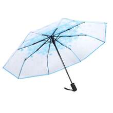 Automatic Umbrella Multipurpose 8 Ribs Fashion Transparent Flower Pattern Folding Travel Umbrella For Daily Stage Performance Blue,Outdoor,Garden,Travel Essentials,Portable Essentials,Beach Essentials,Graduation Season,Commencement,Graduation Ceremony,Graduation Gift,Graduation Present,Graduation Gift,Graduation Present,Congrats Grad,Congratulations Graduate,Valedictorian,Finish School,Graduation Party,Outdoor Essentials,Travel Portable,Hiking Essentials,Camping Essentials,Portable Tools,Summer Essentails,Summer Portable,Umbrella / Compact Umbrella / Travel Umbrella / Windproof Umbrella / Folding Umbrella / Rain Umbrella / Automatic Umbrella / Uv Umbrella / Sun Umbrella / Paraguas / Guarda-Chuva - 多色 - 查看 6