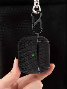 1 pieza Estuche negro de negocios anti-caída y anti-pérdida para auriculares, compatible con auriculares Apple - Negro - Ver 2