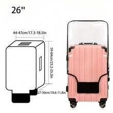 1pc Transparent PVC Luggage Cover, Suitable For 20/24/28 Inch Suitcases, Waterproof Dustproof Travel Luggage Protector, Thick PVC Material, Scratch-Resistant, Essential For Home - Clear - View 15