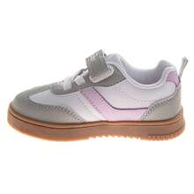 Disney Frozen Design Sneakers Girls Elsa & Anna Glitter Detail Athletic Running Adjustable Strap (Toddler Sizes 6-10 / Little Kid Sizes 11-12) - 灰色 - 查看 3