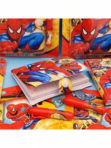 2pcs/Set Spider Man Themed Stationery Set, Notebook+Ballpoint Pen Combination, School Season Gift, Boy's Birthday Party Souvenir, New Year's Gift, Valentine's Day Gift, Easter Gift - Multicolor - View 5