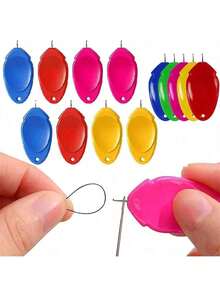 1/3/7/10/15/20pcs Plastic Thread Stripper,Vibrant Cylindrical Needle Threaders - Effortless Sewing Tool Kit -Durable DIY Accessories For Beading & Fine Threads - Perfect Elderly Threading, Plastic Thread Stripper, Modern Plastic Needle Threader - Multicolor - View 8