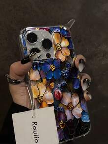 Ốp điện thoại họa tiết hoa kính màu cổ điển, thiết kế nghệ thuật thanh lịch độc đáo, phù hợp với 16/15/14/13 Pro Max, ốp bảo vệ chống rơi cho iPhone 17/17 Pro/17 Pro Max - Nhiều màu - Xem 2