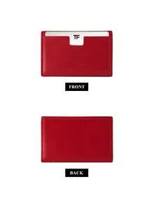 Tom Ford Burgundy Card Holder Mirror. Portable Double-Sided Mirror. Exquisite And Fashionable Leather Makeup Mirror. Portable Makeup Touch-Up Mirror. Suitable For Daily Use, Makes A Great Gift For Girlfriend. - Burgundy - View 5