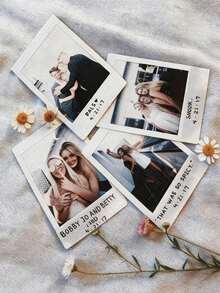 8pcs 3.5" Personalized Photo Cards, Customized Couple Photos, DIY Valentine's Day Cards, Souvenir Gifts, DIY Customized Birthday & Anniversary Gifts, Anniversary Gifts, Fashionable Personalized, Exquisite, Stylish, Personalized, Unique Ideal Gifts, Valentine's Day - Multicolor - View 3