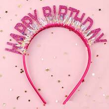 Happy Birthday Party Celebration Rhinestone & Tassel Headband For Women - Multicolor - View 10