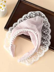 1条清爽简约蕾丝边发带 - 淺粉色 - 查看 3