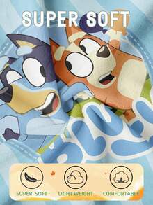 Bluey 1pc  Flannel Blanket - Perfect For Room Decor, Ultra Soft, Lightweight, Cartoon Print Includes  Throwing Balloons,  & Mom, Great For Home Use, Daily Use, Also A Birthday Gift For Friends, Family Or Yourself, Cozy & Warm. Note: Size Is 28*39 Inches - Very Small. - Multicolor - View 6